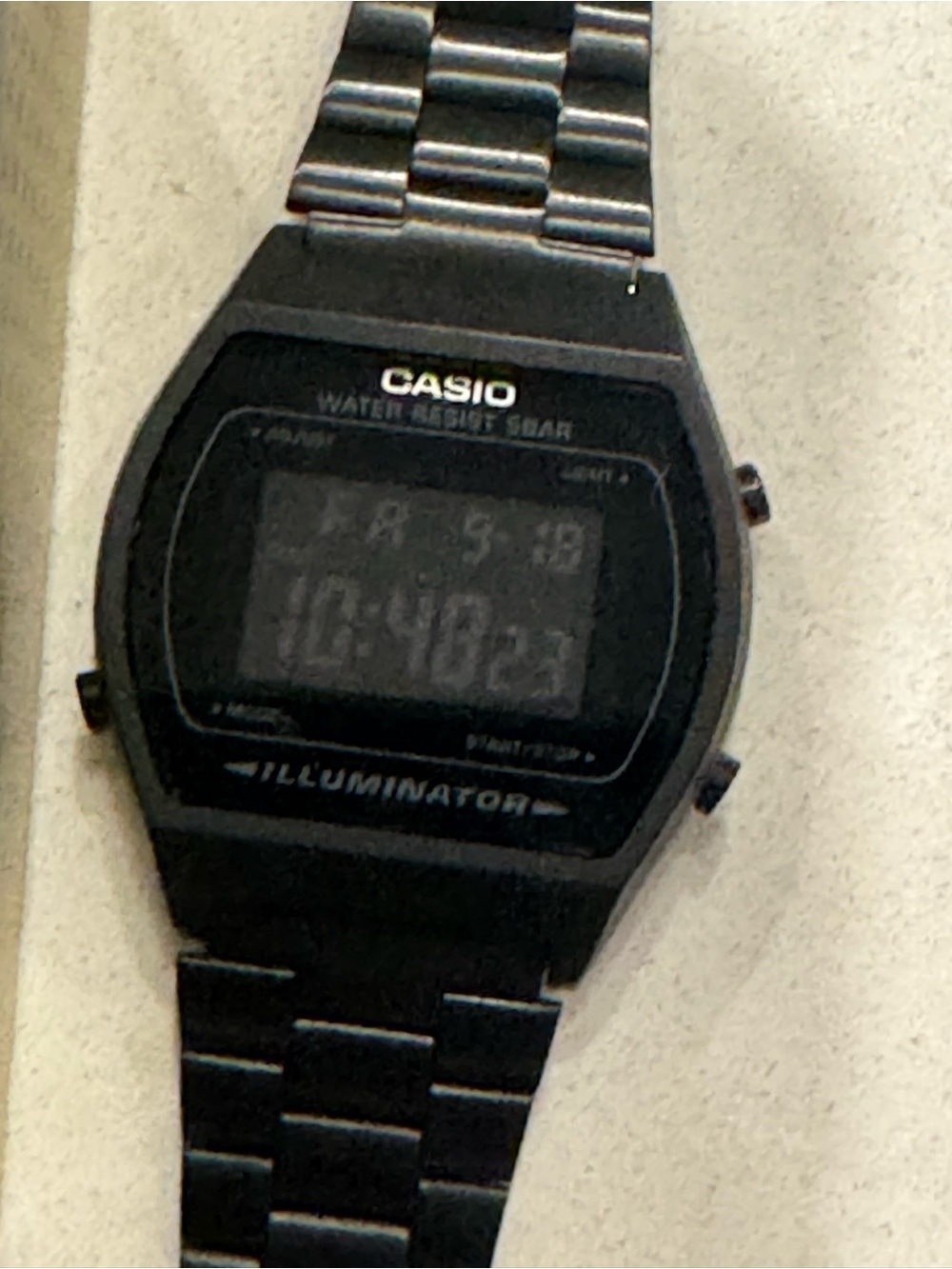 Vintage Casio Black Illuminator Digital Watch - Black